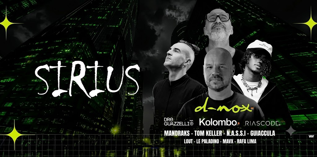 Sirius Downtown Com D-NOX, KOLOMBO E Mais 2026